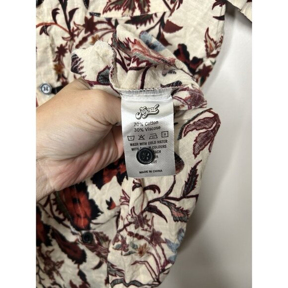 Jogal Hawaiian Shirt Mens Short Sleeve Button Up Red Floral Print Size XL - Picture 4 of 9